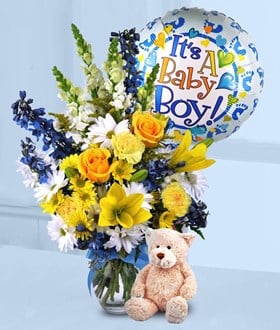 Boy Baby Flower Arrangement